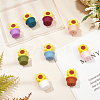CHGCRAFT 9Pcs 9 Colors Sunflower Silicone Beads SIL-CA0002-70-4