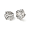 Brass Micro Pave Clear Cubic Zirconia Beads CU-CBAC675-07P-1