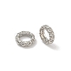 Brass Clear Cubic Zirconia European Beads KK-D228-10P-1
