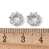 Brass Micro Pave Clear Cubic Zirconia Spacer Beads KK-F892-29P-2