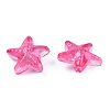Transparent Spray Painted Glass Beads GLAA-N035-027-C04-3