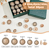 30Pcs 5 Styles Zinc Alloy Buttons BUTT-FH0001-016AG-2