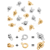 16 Sets 2 Colors 201 Stainless Steel Snap Clasps STAS-HY0001-90-1