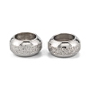 Tarnish Resistant Frosted 201 Stainless Steel European Beads STAS-B020-13P-3