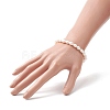 Natural Pearl Rice Beaded Stretch Bracelet for Women BJEW-JB09314-3
