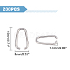 Unicraftale 200Pcs 201 Stainless Steel Linking Ring STAS-UN0040-15-2