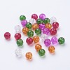 Baking Paint Crackle Glass Beads DGLA-X0006-8mm-09-2