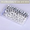 80Pcs 4 Style Round Silicone Focal Beads SIL-SZ0001-22A-4
