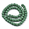 Opaque Solid Color Glass Beads Strands GLAA-R217-06-A02-2