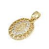 Brass Micro Pave Cubic Zirconia Pendants KK-D409-49G-05-2