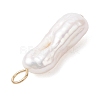 Natural Baroque Pearl Keshi Pearl Pendants PALLOY-JF04553-01-5