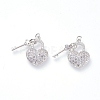 Brass Micro Pave Cubic Zirconia Pendants ZIRC-G156-04P-1
