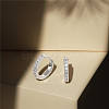 SHEGRACE Rhodium Plated 925 Sterling Silver Huggie Hoop Earrings JE893A-04-4
