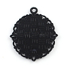 Electrophoresis Alloy Oval Pendant Cabochon Settings PALLOY-Q304-50-NR-2