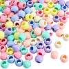 200Pcs Opaque Acrylic Beads SACR-SP0001-35B-1