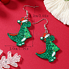 Cute Christmas Dinosaur Acrylic Dangle Earrings WY1502-2-2
