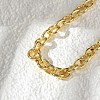 Brass Ring Link Chain Bracelets for Women Men X-BJEW-K273-09G-3