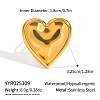 Stainless Steel Heart Cuff Rings WE6095-1-2