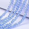 Electroplate Glass Beads Strands X-EGLA-A034-T6mm-B09-1