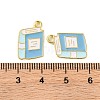 Golden Plated Alloy Enamel Pendants ENAM-Z017-12G-01-3