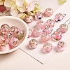 50Pcs 10 Styles Pink Series Handmade Lampwork European Beads LPDL-SZ0001-03P-4