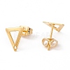 201 Stainless Steel Stud Earring Findings with Hole X-EJEW-A071-29G-2