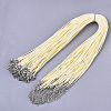 Waxed Cotton Cord Necklace Making MAK-S032-1.5mm-B19-1