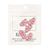 Pink Alloy Enamel Heart Charm Pendants Great for Mother's Day Gifts Making X-ENAM-19.5X19.5-6