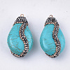 Synthetic Turquoise Pendants RB-T010-04-2