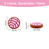 CHGCRAFT 10Pcs 2 Colors Food Grade Eco-Friendly Silicone Beads SIL-CA0001-77-2