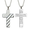 American Flag Bible Cross 304 Stainless Steel Pendant Necklaces for Men FS-WGFCD71-03-1