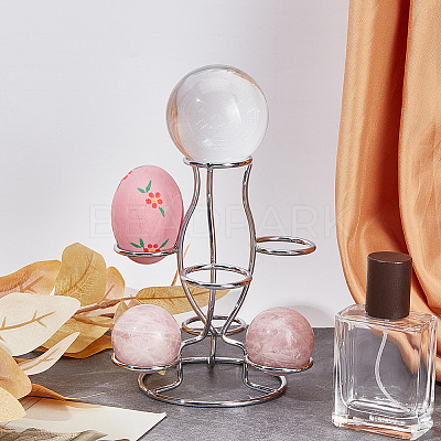 7-Slot Iron Easter Egg Display Stands ODIS-WH0058-21A-P-1