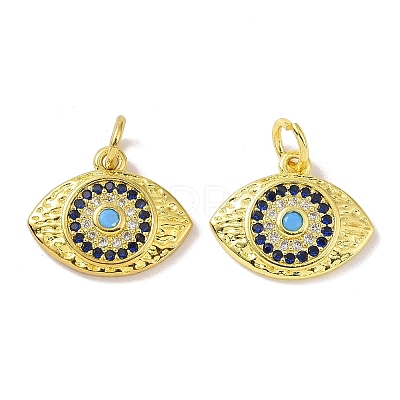 Golden Brass Micro Pave Cubic Zirconia Pendants KK-L209-039G-01-1