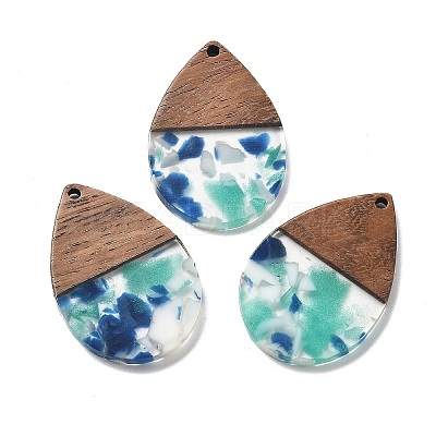 Resin and Walnut Pendants FIND-R051-15E-1