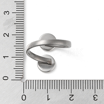 Non-Tarnish 304 Stainless Steel Open Cuff Ring Findings LS-X-STAS-E124-05A-P-1