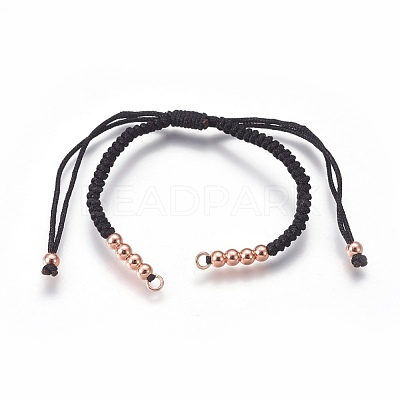 Nylon Cord Braided Bead Bracelets Making BJEW-F360-FRG08-1