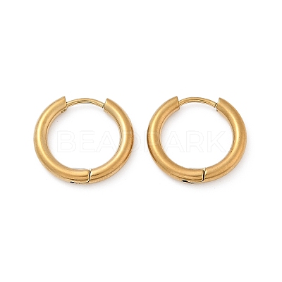 202 Stainless Steel Huggie Hoop Earrings EJEW-F111A-16mm-G-1