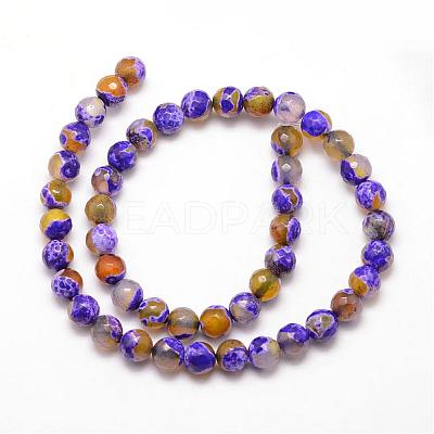 Natural Fire Crackle Agate Bead Strands G-K166-06F-8mm-08-1