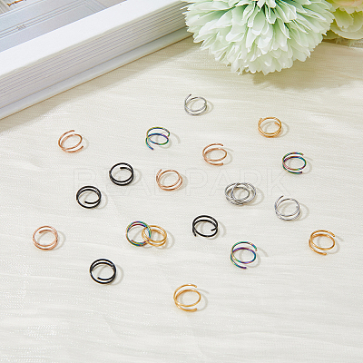 20Pcs 5 Colors 304 Stainless Steel Spiral Nose Rings Set AJEW-FI0001-01-1