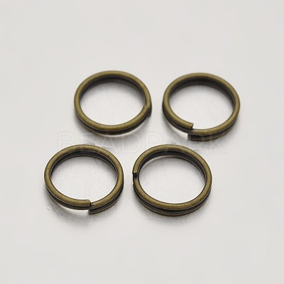 Brass Split Rings KK-E647-10AB-8mm-1