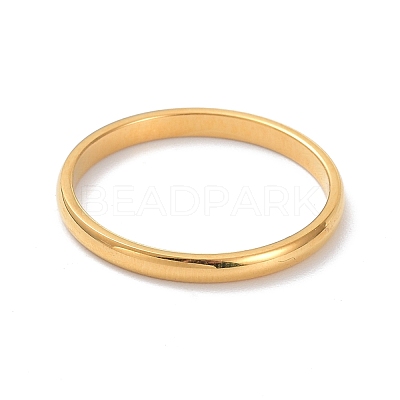 2mm Polished Plain Dome Finger Ring for Girl Women RJEW-C012-05C-G-1