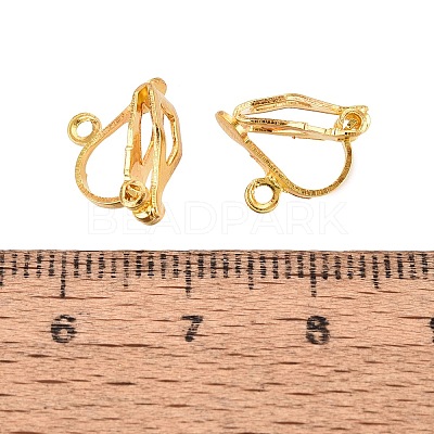 Iron Clip-on Earring Findings KK-R071-06G-1