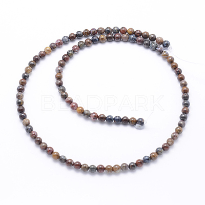 Natural Pietersite Beads Strands G-P336-01-4mm-1