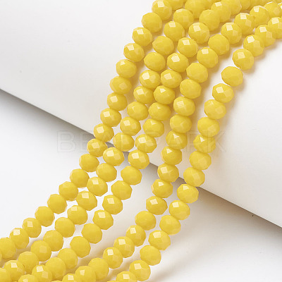 Opaque Solid Color Glass Beads Strands X1-EGLA-A034-P8mm-D04-1