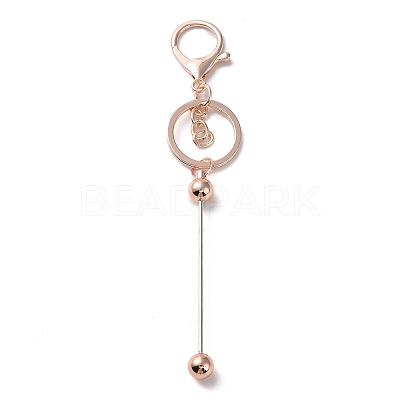 Alloy Bar Beadable Keychain for Jewelry Making DIY Crafts KEYC-A011-01RG-1