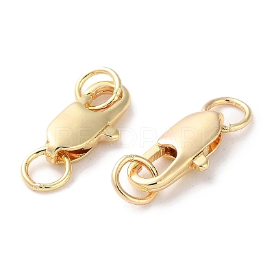 Rack Plating Brass Lobster Claw Clasps KK-F090-24LG-02-1