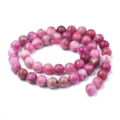 Natural Gemstone Hemimorphite Round Beads Strands G-L145-8mm-02-1