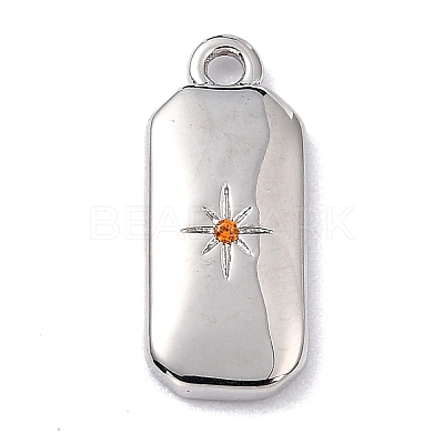 Brass Micro Pave Cubic Zirconia Charms ZIRC-I054-12P-1