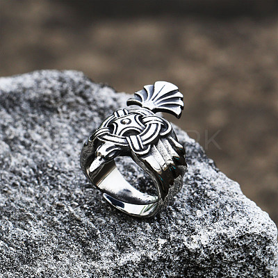 Retro 304 Stainless Steel Finger Rings FS-WG0E659-03-1