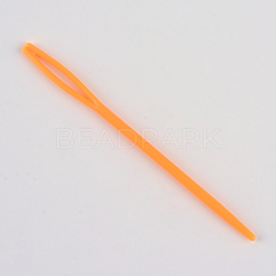 Steel Wire Stainless Steel Circular Knitting Needles and Random Color Plastic Tapestry Needles TOOL-R042-800x4.5mm-1
